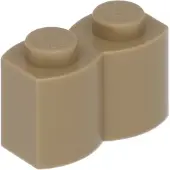LEGO 1x2 Pallisade - 100 pièces Beige foncé