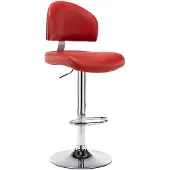 Syfax Tabouret de bar Rouge bordeaux Similicuir