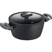 Berndes Balance Induction Enduro Casserole, Casserole, Revêtement anti-adhésif, Aluminium, Noir, Ø 20 cm, 0019884502