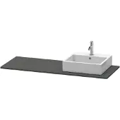 Duravit Console XSquare, 1 découpe à droite, 1400x16x550mm, XS060GR4949