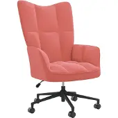 Syfax Chaise de relaxation Rose Velours