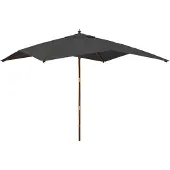 Syfax Parasol de jardin avec mât en bois anthracite 300x300x273 cm