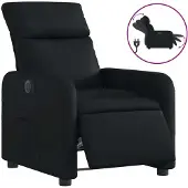 Syfax Fauteuil inclinable électrique Noir Similicuir