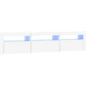 Sonstiges Meuble TV avec lumières LED Blanc 180x35x40 cm