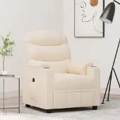 Prolenta Maison Exclusive - Fauteuil relax électrique en tissu crème