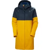 Helly Hansen Moss Block PU, manteau de pluie, femme, jaune/bleu