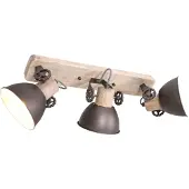 Mexlite - spot - Gearwood - anthracite - métal bois de caoutchouc - spot en saillie - E27 - 2133A