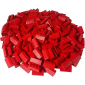 LEGO 2x4 Tuiles Rouge pour toit - 3037 NOUVEAU ! Quantité 100x