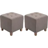 CLP lot de 2 poufs Pharaon, antique-clair