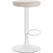CLP Tabouret de bar Ponte - velours, structure blanche - Crème