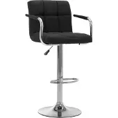 Prolenta Maison Exclusive - Tabouret de bar noir en tissu