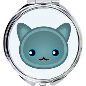 Art-Dog Miroir de poche bleu russe de la marque