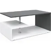 Vicco Table basse Guillermo blanc/anthracite 91x52.6cm, Model 28280