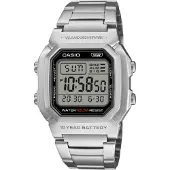 Casio Collection W-800HD-1AVEF Montre Numérique pour Homme Bracelet en Acier Inoxydable Résistant à l'Eau 100m