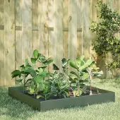 Prolenta Maison Exclusive - Jardinière surélevée vert olive 100x100x26 cm en acier