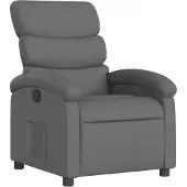 Syfax Fauteuil inclinable Gris foncé Tissu