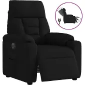 Syfax Fauteuil inclinable électrique Noir Tissu