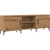 Syfax Meuble TV chêne artisanal 150x30x50 cm bois d'ingénierie