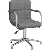 Syfax Chaise pivotante de bureau Gris clair Tissu