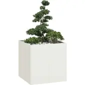 Prolenta Maison Exclusive - Jardinière blanche 80x80x80 cm en acier