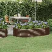 Prolenta Maison Exclusive - Lit surélevé de jardin Acier galvanisé marron