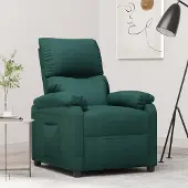 Prolenta Maison Exclusive - Fauteuil relax tissu vert foncé