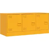 Syfax Meuble TV jaune moutarde 99x39x44 cm acier