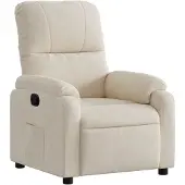 Syfax Fauteuil inclinable beige tissu microfibre