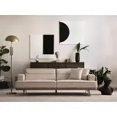 AEA Exklusives Beiges Sofa 3 Sitzer Moderne Möbel Wohnzimmer Polster Couch