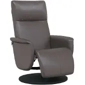 Syfax Fauteuil inclinable avec repose-pieds gris similicuir
