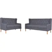 Prolenta Maison Exclusive - Ensemble de canapés 2 pcs tissu gris
