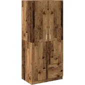 Syfax Garde-robe vieux bois 80x52x180 cm bois d'ingénierie