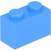 LEGO 50 pièces 3004 Brick 1x2 Part Basic Bricks 50 Middle Blue