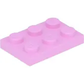 LEGO 2x3 plaques 3021 - 100 pièces rose clair