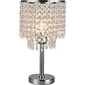 OEM Lampe de table, verre en cristal, design élégant, ivoire, BLANC, argenté