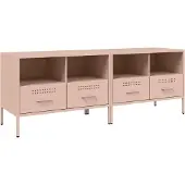Syfax Meubles TV 2 pcs rose 68x39x50,5 cm acier