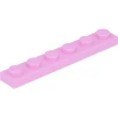 LEGO 1x6 plaque 3666 - 50 pièces rose clair