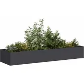 Prolenta Maison Exclusive - Bac à plantes noir 280x80x40 cm en acier