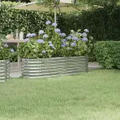 Prolenta Maison Exclusive - Lit surélevé de jardin Acier galvanisé Argenté