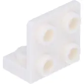 LEGO Angle : 25 équerres 1x2/2x2, 90°, blanc