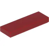 LEGO 1x3 carreaux 63864 - 50 pièces rouge foncé