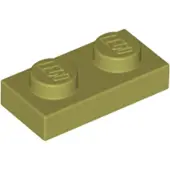 LEGO 100 pièces , pièce c. 3023 en vert olive
