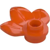 LEGO : 500x élément végétal avec 3 feuilles, ?rouge-orange