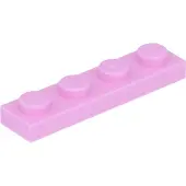 LEGO 1x4 planche 3710 - 100 pièces rose clair