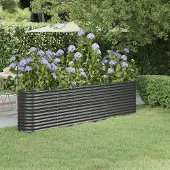 Prolenta Maison Exclusive - Lit surélevé de jardin Acier galvanisé Anthracite
