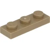 LEGO 1x3 plaque 3623 - 100 pièces beige foncé