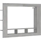 Syfax Meuble TV sonoma gris 152x22x113 cm bois d'ingénierie