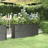 Prolenta Maison Exclusive - Lit surélevé de jardin Acier galvanisé Anthracite