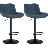 CLP lot de 2 tabourets de bar Minosa, couleur:taupe, matériau de base:tissu