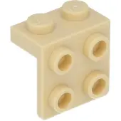 LEGO : 50x plaque angulaire 1x2 - 2x2 beige